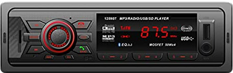 YONGYAO Yt-C1259Bt Car Fm Radio Lettore Mp3 Stereo Bletooth USB Mmc Sd Aux Bt Pannello Fisso