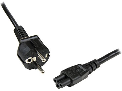 StarTech.com Cavo di Alimentazione CA da 3m, Spina Schuko a C5 2.5A-250V, 18AWG, Cavo Elettrico di Alimentazione di Ricambio per Alimentatori con Attacco C6 per Notebook/Monitor (753E-3M-POWER-LEAD)