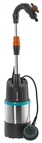 GARDENA Regenfasspumpe 4700/2 inox Bundle; mit integriertem Filter, Fördermenge 4700 l/h, rostfreies Gehäuse, Regulierventil; enthält Regenfasspumpe 4700/2 inox und Classic Schlauch 13mm (1/2), 20m