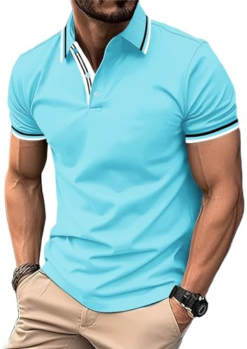 SwissWell Herren Kurzarm Poloshirt Atmungsaktiv T-Shirt Golf Sommer Poloshirts Männer Business Arbeits T Shirt Polohemd