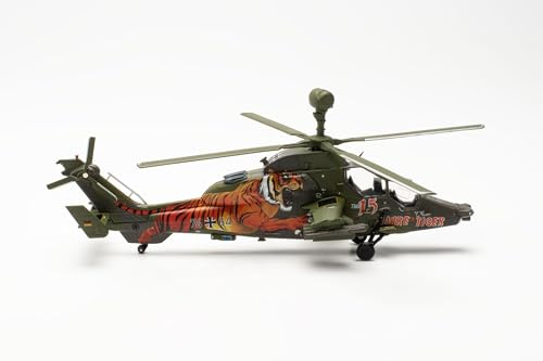 Herpa Modellflugzeug German Army Aviation Corps Airbus EC665 Tiger, Franco-German Tiger Training Center, Le Luc, France 15 Years im Maßstab 1:72, Sammlerstück, Modell ohne Standfuß, Metall