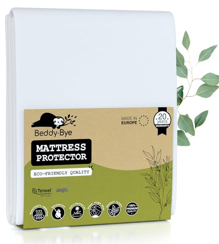 Matratzenschoner 200x220/30 cm Top-Qualität Oeko-TEX® Hergestellt in EU ~ Inkontinenzeinlage Wasserdicht und Waschbar aus Tencel™ Ökologisch ~ Form Spannbettlaken