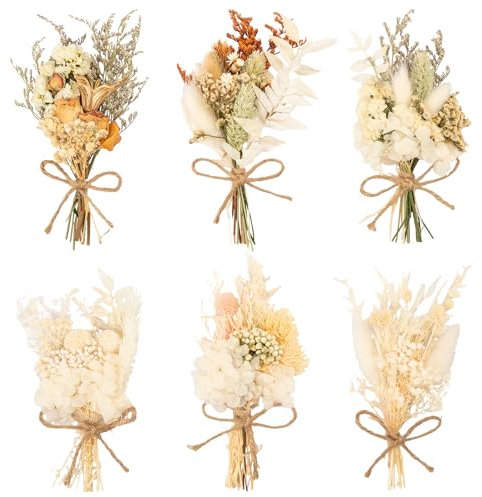 LAUMOE 6 Pcs Fleurs Séchées, Fleur Séchée Bouquet de Fleurs Séchées Fleurs Sechees Vrac Fleur Sechees Decoration pour Scrapbooking Bougie Bricolage Résine Époxy Floral Fabrication (Style 3)