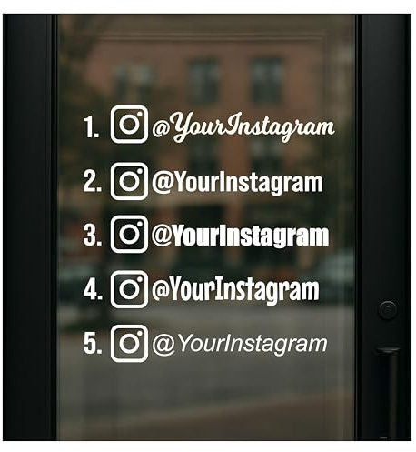 Custom Instagram Handle Car Window Vinyl Decal - Social Media Sticker, Instagram username, Instagram Decals for Vehicle Windows, Car Decals, Durable & Weather-Resistant