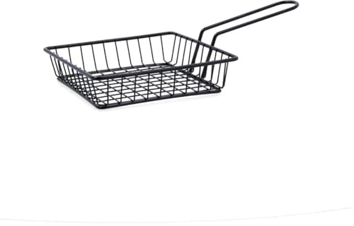 Quid Gastro Black Cestino quadrato metallo 15 x 15 x 4 cm Acciaio non INOX non adatto microonde Impilabile