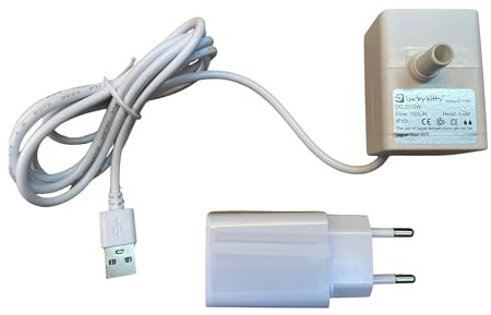 Lucky-Kitty Microbomba USB para fuente de gato, bajo ruido y ahorro de energía, adecuada para uso continuo, bomba original para fuente de locha, bomba de reserva para fuente de bebida gato