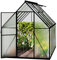 FIVMEN Serra da giardino in alluminio, con base da 6 cm e piastra in policarbonato da 4 mm, per pomodori, da giardino, resistente ai raggi UV, resistente alle intemperie, per il giardino, 125 x 180 x