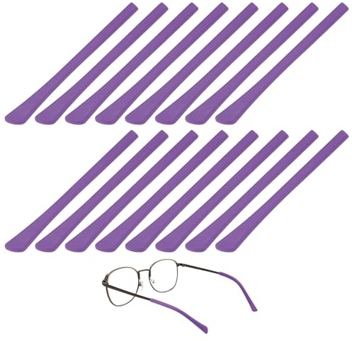 TIXIPEM Soft Glasses Ear Cushion [8 Pairs]-Silicone Eyeglasses Temple Tips Sleeve Anti-Slip Eyeglass Ear Grips Use for Behind The Ear -[Purple] Comfort Glasses Retainers | Soft, Temple Tips Sleeve, Eyeglass Ear Grips, Comfort Glasses Retainers