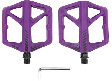 Pedale Piatto Per Bici Da Strada Respicefinem Viola Con Asse In Acciaio Al Boro Fibra Di Nylon Antiscivolo Design Doppio Lato Con Dentatura Ideale Per Mountain Bike E Corse Lunghe