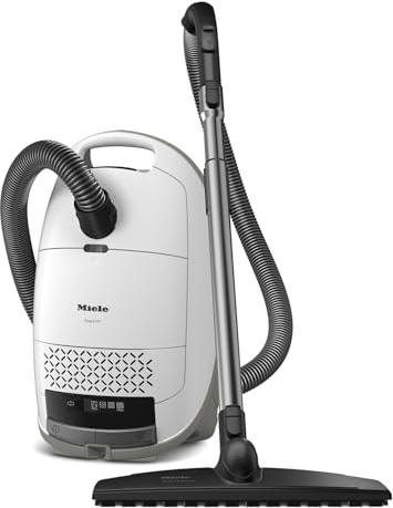 NEW Miele Guard M1 Parquet XL Hard Floor Bagged Canister Vacuum Cleaner with High Suction Power, Designed for Special Care of Hard Floors and Low-Pile Carpet, in Brilliant White