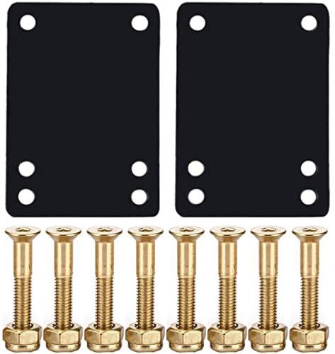 Grtheenumb Cuscinetti per Riser per Longboard|Cuscinetti per Riser per Skateboard Set di Viti per per Skateboard Set di bulloni di Ricambio per Montaggio per Longboard Scooter Cruiser Glod