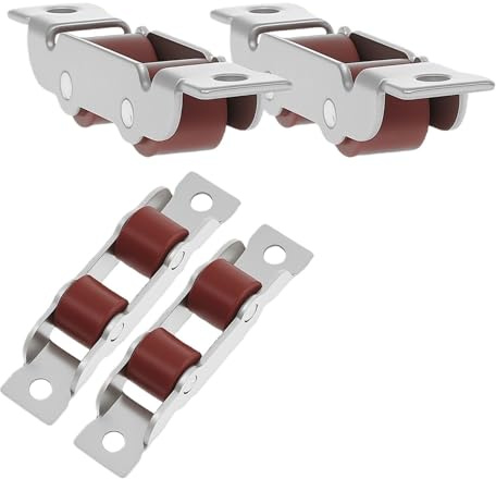 4 Stück Doppelrollen-Fensterzugrollen mit Schiebetürrolle for eine Schlitzbreite von 14 mm for Fenster