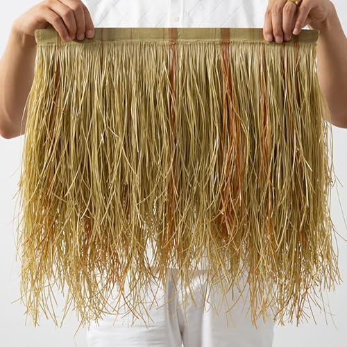 Rollo De Paja Mexicana Artificial,Pajita Falsa Decorativa Bar Decoración,Techo De Paja Sintética,Paja Falsa Para Jardín Patio Sombrilla Valla Terraza Fiesta(G,24Pcs)
