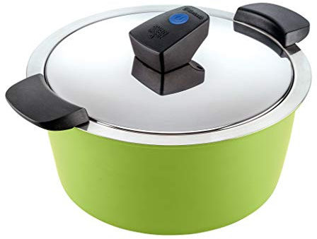 KUHN RIKON HOTPAN Comfort Serving Casserole 3 Litres/22 cm Stainless Steel Induction Green