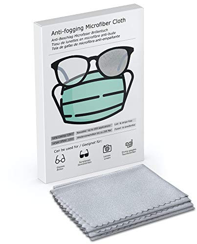 Antibeschlag Microfaser Brillenputztuch für Brillen | Bis zu 250 Mal Wiederverwendbar | Bis zu 12 Std. sofort Schutz | Schützt vor beschlagen Brillengläsern