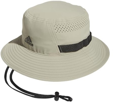 adidas Men's Victory 4 Bucket Hat, Feather Grey/Black, Small-Medium