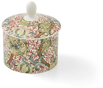 Spode Morris & Co Golden Lily Design Covered Sugar Bowl by Portmeirion