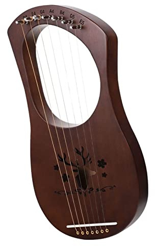 Lyre Harfe 1 Set Hölzerne Lyre Harp 7-Saite Lyre Harp Musical String Instrument
