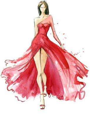 adrium Acryl-Bild 30 x 40 cm: Junge Frau, die langes Abendkleid trägt.(127996795)