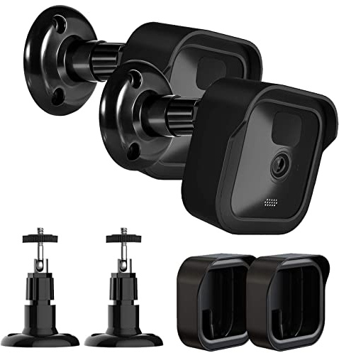 Halterung für Blink Outdoor Kamera, 360°Verstellbare Wandhalterung Kamerahalterung mit Schutzhülle für Blink Outdoor Kamera und Blink Indoor Sicherheitskamera System, Zubehör für Blink Kamera (2pcs)