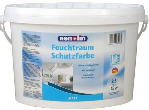 2,5 Liter Renolin Feuchtraumschutzfarbe Innenraum weiß hochdeckend