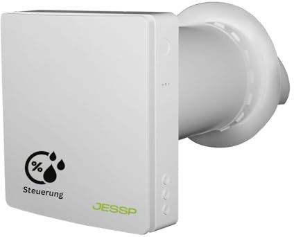JESSP Ventilazione ambiente decentralizzata con recupero di calore, filtro F7 e WiFi. Recupero calore 97%, controllo umidità, serranda motorizzata. Diametro=160mm