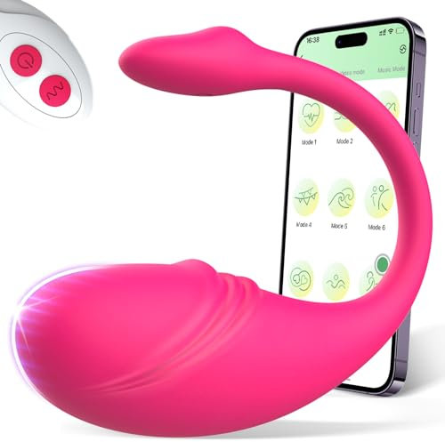 Vibrator mit Fernbedienung Sex Spielzeug für die Frau Vibration, Vibratorensets für Frauen mit App, Sexspielzeug für Paare Extrem Sex Toys Leise Vibro ei, Dildo Sex Toyset Damen Klitoris (Pink)