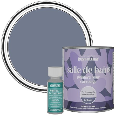 Rust-Oleum wasserfeste blau Fliesenfarbe für Badezimmer in Hochglanz Finish - Hush 750ML