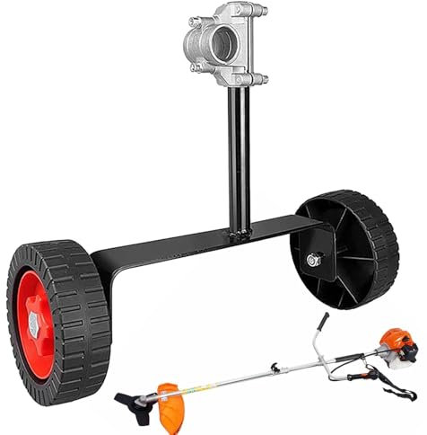 Lawn Edger- Whacker Wheels, Battery Powered String Trimmer | Adjustable Auxiliary Walk-Behind Wheels Eater, Cordless Electric Grass Trimmer, Brush Cutter Parts, Lawn Mower Accessories