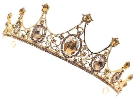 IWOWHERO Kronenkopfschmuck Braut Tiara Aus Langlebigem Material Elegante Retro Haarschmuck Für Frauen Und Mädchen Glitzernde Verzierungen Für Hochzeit Party Und Fest