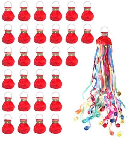 Tagtight Pack de 30 serpentinas de popper, serpentinas para lanzar a mano, confeti limpio, caramelos de papel para celebraciones, fiestas de cumpleaños, regalos para invitados