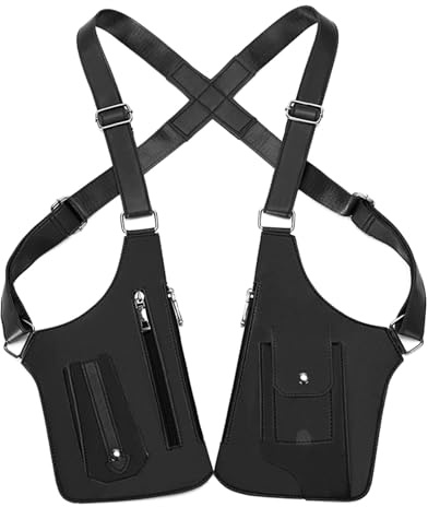 Dickly Fanny Pack Gürteltasche für Männer, Outdoor-Gürteltaschen mit verstellbarem Gurt, Handytasche wasserdichte Umhängetasche Sport Crossbody Geldgürtel für Camping, Wandern, Reisen, Party, Schwarz