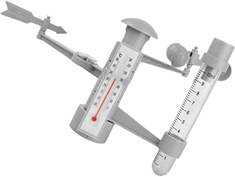 Yardwe Weather Station Toy Science Project for Kids Plastic Educational Learning Kit Silver Easy to Assemble Stimulates Hands-on Ability for Children