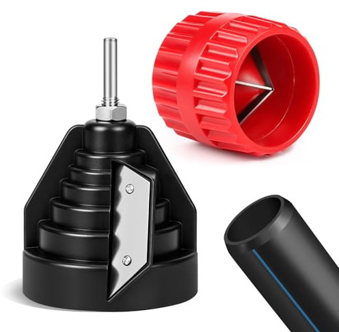 2Pcs Herramienta para Biselar Tubos de Plástico, Desbarbador de Tubos