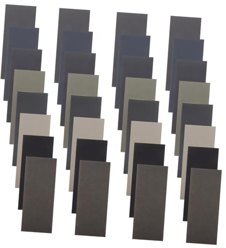 HOMSFOU 56 Piezas Papel de Lija Húmedo y Seco Fino Madera Metal Plástico Lijado Profesional