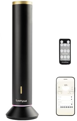 New Upgraded Waterless Scent Oil Nebulizer – Smart App & Remote Control, Covers Up to 4000 Sq Ft, Quiet Aroma Diffuser for Home, Hotel & Office, Up to 20H Runtime, 360° Light & Timer