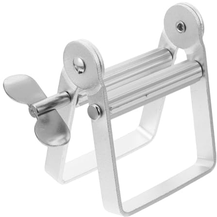 Spremi Dentifricio Manuale, Strumenti di spremitura in Metallo Lazy Dispenser di dentifricio colorante, Spremitubetti con chiavetta Girevole, per Capelli cosmetico Squeezer Tube Wringer, Pigmenti