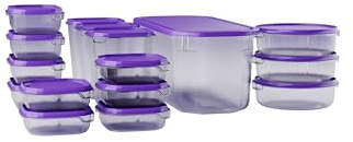 nestive home 17 Piece Food Storage Containers with Lids 160ml-5000ml - Large Food Storage Set with 5L Container, Microwave, Freezer & Dishwasher Safe