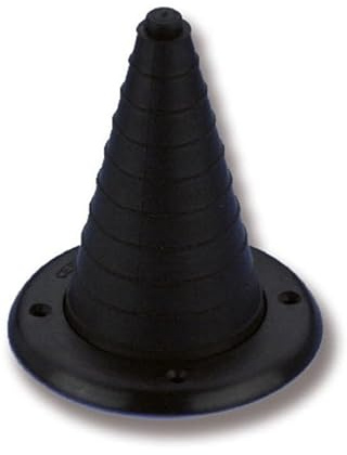 BSSTORE Kabeldurchführung für Fernbedienungen und Steuerhäuser, komplett mit Ring aus Kunststoff, Kopfhörer 123 mm Durchmesser 72 mm, Boote, Schlauchboote (schwarz)