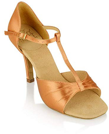 Ray Rose Mujer Zapatos de baile H814-X Frost - Light Tan Satin - Medium (normal) - 3 (7,5 cm) Straight - Made in UK, Light Tan, 36.5 EU