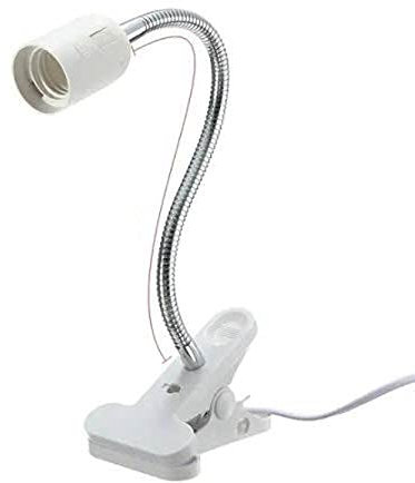 Lampenfassung Tischleuchte mit Klemmanschluss E27 flexibel 30 cm mit Kabel + Schalter + Stecker