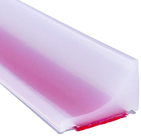 Esufeir 39/1M Clear Wet Room Floor Barrier,Silicone Shower Door Threshold Water Dam,Bath Edging Trim Water Retaining Seal Strip,Self-Adhesive Water Stopper for Kitchen Sink,Bathroom Floor,Shower Tray