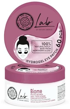Natura Siberica Lab Biome Phyto Retinol Eye Patch 60 pcs – Anti-Puff & Dark Circles Augenpads mit Bakuchiol, Peptiden & Vitamin C, reduziert Schwellungen & Augenringe