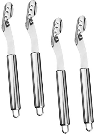 PRETYZOOM 4 Stück Chili-Entkerner stainless steel inoxlm Gurkenkernentkerner Jujube-Entkerner grillzubehör Jalapenopfeffer Zubehör für die Küche praktischer Pfefferentkerner