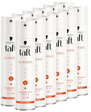 Schwarzkopf Taft Haarspray Classic (12x 250 ml), Haltegrad 2 Haarstyling, Haarspray für strapaziertes Haar, Halt und Pflege, vegane Formel*
