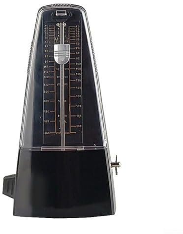 Zoegneer Klassisches Metronom mit Glockenhaar, mechanisches Metronom für Gitarre, Basstrommel, Violine, Schwarz