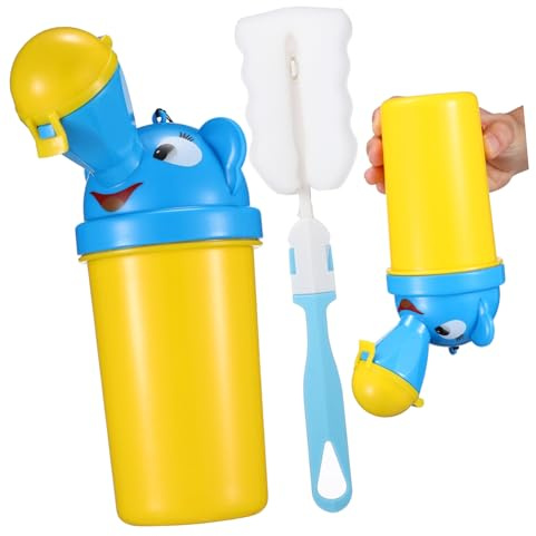 Hoement Tragbares Kleinkind Urinal Jungen Reise Toilette Aus Abs Leichtes Kindertöpfchen Für Camping Auto Strand Mit Reinigungsbürste