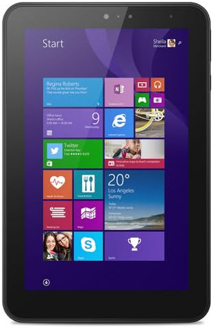 HP Tablet Pro 408 8 Zoll HD Multi Touch Display - Windows Tab - Intel QuadCore Prozessor - WLAN, Bluetooth 【 32 GB Speicher 】 mit SIM-Karten Steckplatz - schwarz (Generalüberholt)