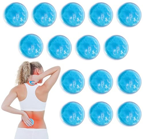 Scettar 15 Tabletten Kühlpads, 7 Cm Kühlpads Gel, Wiederverwendbares Kalt Warm Kompresse Gel Augen Kühlpads Für Augen-Spa, Fieberkühlung, Muskelschmerzen
