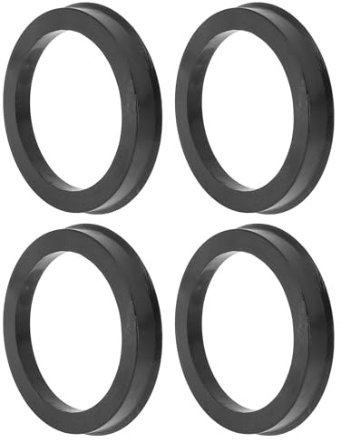 TUCKBOLD Auto-Radnaben-Zentrierringe Schwarz 4 Stück Polycarbonat | Schwarz, Außendurchmesser 68.1 mm, Innendurchmesser 54.1 mm, Dicke 10 mm, Direkter Ersatz, Hitzebeständig, Stoßdämpfend